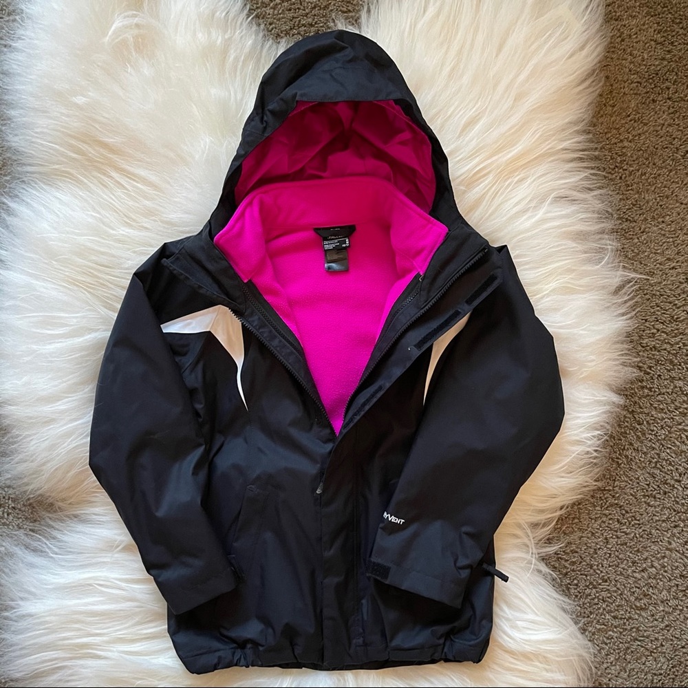 NorthFace 2-in-1 Fleece-Lined Hooded Jacket MED